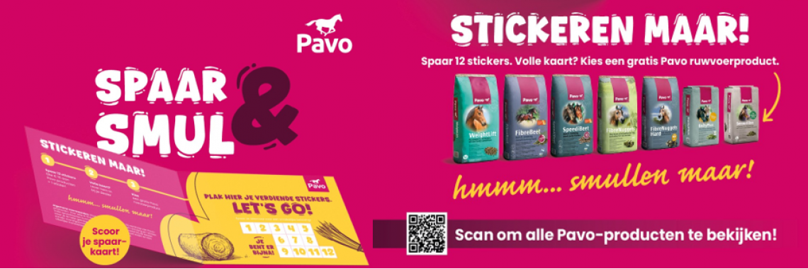 Pavo sticker spaaractie