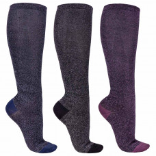 KNIEKOUSEN (SET VAN 3) MIX KLEUREN GLITTER 35-39