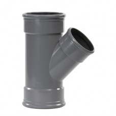 VERLOOP T-STUK 45°, PVC, 3X MANCHET, SN4, 250 X 200 MM
