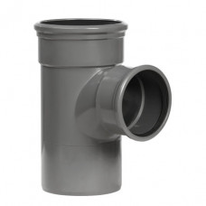 PVC VERLOOP T-STUK 88°, 2X MANCHET/1XSPIE, SN4, 250 X 125 MM