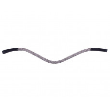 FRONTRIEM VERBENA ZWART/ZILVER MAAT COB