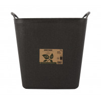 FLEXIBELE KUIP - 43 LITER - ZWART - MET HANDVATTEN - 100% GERECYCLED - ECO FRIENDLY