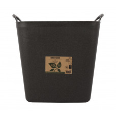 FLEXIBELE KUIP - 43 LITER - ZWART - MET HANDVATTEN - 100% GERECYCLED - ECO FRIENDLY