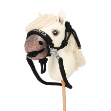 NALANTA TOUWHALSTER MET TEUGEL HOBBY HORSE ZWART
