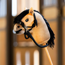 NALANTA TOUWHALSTER MET TEUGEL HOBBY HORSE ZWART