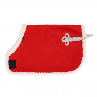 FLEECE DEKEN KERST HOBBY HORSE ROOD FLEECE DEKEN KERST HOBBY HORSE ROOD