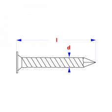 SCHROEFNAGEL 3,8X50 ZN/50ST