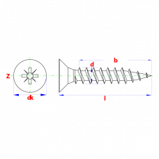 SPAANDERPLAATSCHROEF VZK-Z Ø5,0X60 ZN