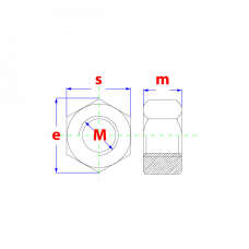 ZESKANTMOER |8| DIN 934 M10 ZN M 10