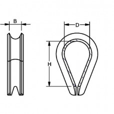 PNK.4205-ZB / KOUS 05MM RVS 2 ST. OP VOUWKAART