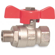 PROFEC KOGELKRAAN MESSING VERNIKKELD 3/4" BINNENDRAAD X BUITENDRAAD 25BAR TYPE 105