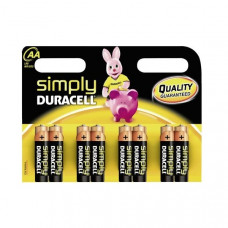 8 ST.DURACELL SIMPLY ALKALINE AA