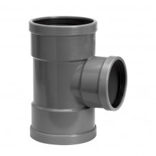 PVC VERLOOP T-STUK 88°, 3X MANCHET, SN4, 125 X 110 MM PVC VERLOOP T-STUK 88°, 3X MANCHET, SN4, 125 X 110 MM