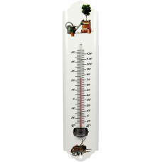 THERMOMETER METAAL WIT 30CM